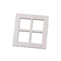 Maison de poupée miniature cadre de fenêtre en bois quatre grilles accessoire bricolage - Naturel
