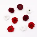 4.8cm Velvet Artificial Rose Flower Heads DIY Wedding Corsage Headwear Decoration - Multicolor