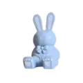 Niedlicher blau geschnitzter Hasen Handyhalter Harz Desktop Ornament Tierständer Dekor - Blau