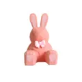 Süßer rosa Hase Handyhalter Holz Desktop Ornament kreative Halterung für Schreibtisch deco - Orangerot