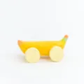Wooden banana toy car yellow carved fruit desktop decoration lovely ornament gift - Banana Car