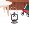 Mini lampe a kerosene retro lanterne tempete vintage ornament de Noel decor de table - Argent Porté main