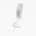 White heart ribbon satin roll for wedding party gift wrapping floral craft decor 1 roll - 8mm / White