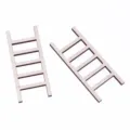 Mini wooden ladder model dollhouse miniature props craft DIY doll decoration 2pcs - Large Ladder / 1 Piece/Pack / Natural