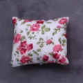 Dollhouse miniature floral pillow cotton doll sofa cushion cute miniature model ornament decor - Pink Rose Floral (Style B)