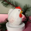 Wooden fat chicken figurine cute animal desktop ornament variant design for home decor gift - Fat Rooster