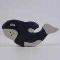 Hölzerner Schwertwal Killerwal Figur handgeschnitztes Tier Spielzeug Deko Ornament - Wal