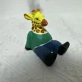 Handmade Wooden Giraffe Phone Holder Desktop Cartoon Animal Ornament Green Top Variant - Giraffe Phone Stand 2