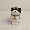 Handmade wooden dog figurine with bell, cute cartoon desktop car ornament for gift. - Schnauzer Brown Rope Bell