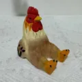 Cute wooden rooster phone holder cartoon desktop ornament fun office stand accessory item. - Rooster Phone Stand