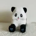Wooden carved panda phone holder cute desktop support stand animal ornament for desk decor - Panda