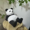 Hand-carved wooden panda phone holder desktop cute animal ornament office desk stand - Panda Phone Holder