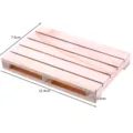 Mini rectangular wooden pallet tray for miniature scene, coaster and insulation pad. - Natural