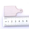 Mini wooden cutting board detail, dollhouse miniature kitchen scene DIY craft wood piece prop. - 3.2cm