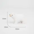 Hand carved wooden polar bear figurine animal sculpture desktop decor ornament 9x3x5.9cm - Little White Bear
