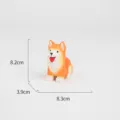 Statua di cane in legno intagliato, grazioso soprammobile da scrivania per la casa. - Cane Corgi