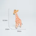 Statuetta di giraffa in legno ornamento da scrivania, decorazione di animali intagliati. - Giraffa Piccola