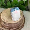 Handmade wooden cat figurine desk ornament, cute blue striped cat animal sculpture for home decor. - Cat 4