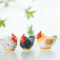 Figurines de poulet en bois sculpté, jolie déco de bureau animalier pour maison et bureau. - Combinaison Style 3