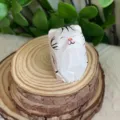 Handmade wooden cat figurine cute animal desktop ornament wooden sculpture gift decor item - Cat 9