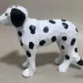 Statua di cane dalmata in legno intagliato, ornamento decorativo per la scrivania di casa. - Cane dalmata