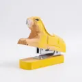 Wooden animal stapler, cute yellow rabbit design, creative stationery office supply. - Leopard Stapler