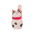 Wooden lucky cat figurine, cute desktop ornament for home decor and tabletop display. - Lucky Cat with Raised Hand 5