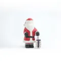Handmade wooden Christmas Santa Claus figurine desktop ornament holiday gift home decor red - Santa Claus Giving Gifts