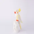 Handcrafted wooden cockatiel figurine parrot desk decor cute animal sculpture solid wood toy - Cockatiel with Round Base
