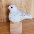 Wooden bird figurine hand-carved small animal home decor desktop ornament gift toy - White Dove