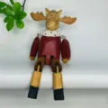 Handmade wooden moose reindeer Christmas ornament desktop decor festive gift statue toy - Reindeer Shelf Sitter