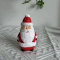 Handmade wooden Santa Claus figurine, rustic Christmas desktop decoration and festive holiday gift. - Santa Claus