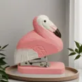 Agrafeuse flamand rose en bois decoration de bureau creative papeterie animal charmante - Agrafeuse flamant rose