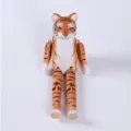 Handgemachte hölzerne Tigerfigur bewegliches Tierspielzeug Heimdekoration Ornament SKU - S