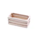 Détail de caisse de rangement en bois miniature, idéal pour maison de poupée et décors. - S / Naturel