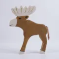 Statuetta alce legno giocattolo bambino animale artigianato decorazione scrivania - Alce maschio