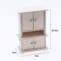 Dollhouse miniature wooden wardrobe mini cabinet furniture model dollhouse decoration - Natural