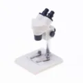 Miniature simulation microscope model for dollhouse decor, detailed toy science prop. - White