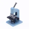 Miniature toy microscope dollhouse simulation science lab accessory model for micro display. - Light Blue
