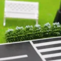 Poppenhuis miniatuur simulatie struik strip plant ornament zandbak scène tuindecoratie - Blauw Enkel