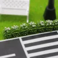 Miniatuur poppenhuis struik strip ornament detail uitzicht, perfect voor landschap decoratie. - Wit Enkel