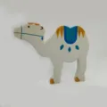 Figura de juguete de camello de madera, adorno de escritorio decorativo pintado a mano para niños. - Camello Blanco