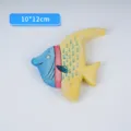 Juguete de pez de madera hecho a mano decoración de escritorio colorida regalo de artesanía. - Pez Pequeño (Spec 7)