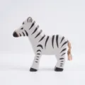 Figura de cebra de madera juguete, adorno de escritorio de animal, decoración linda para niños. - Cebra
