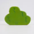 Niños juguete de madera verde arbusto decoración de escritorio bricolaje adorno material natural - Hierba Espesa
