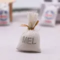 Puppenhaus Miniatur Mehlbeutel Puppenhaus Essszene Mini Küche Ornament winziger Gewürzbeutel - MEHL