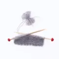 Miniature knitting model dollhouse DIY accessory doll sweater sewing scene props tiny wool craft - Gray