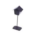 Mini iron birdhouse miniature dollhouse garden landscape decoration black metal bird nest - Dark Brown