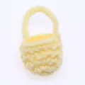 Borsa in filato all'uncinetto in miniatura per bambole BJD, cestino lavorato a maglia. - Giallo
