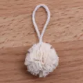Miniature dollhouse bath sponge accessory tiny fabric bath ball for micro bathroom scene props - Beige